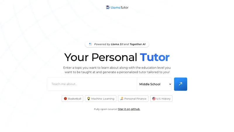 Llama Tutor – Персональний Вчитель